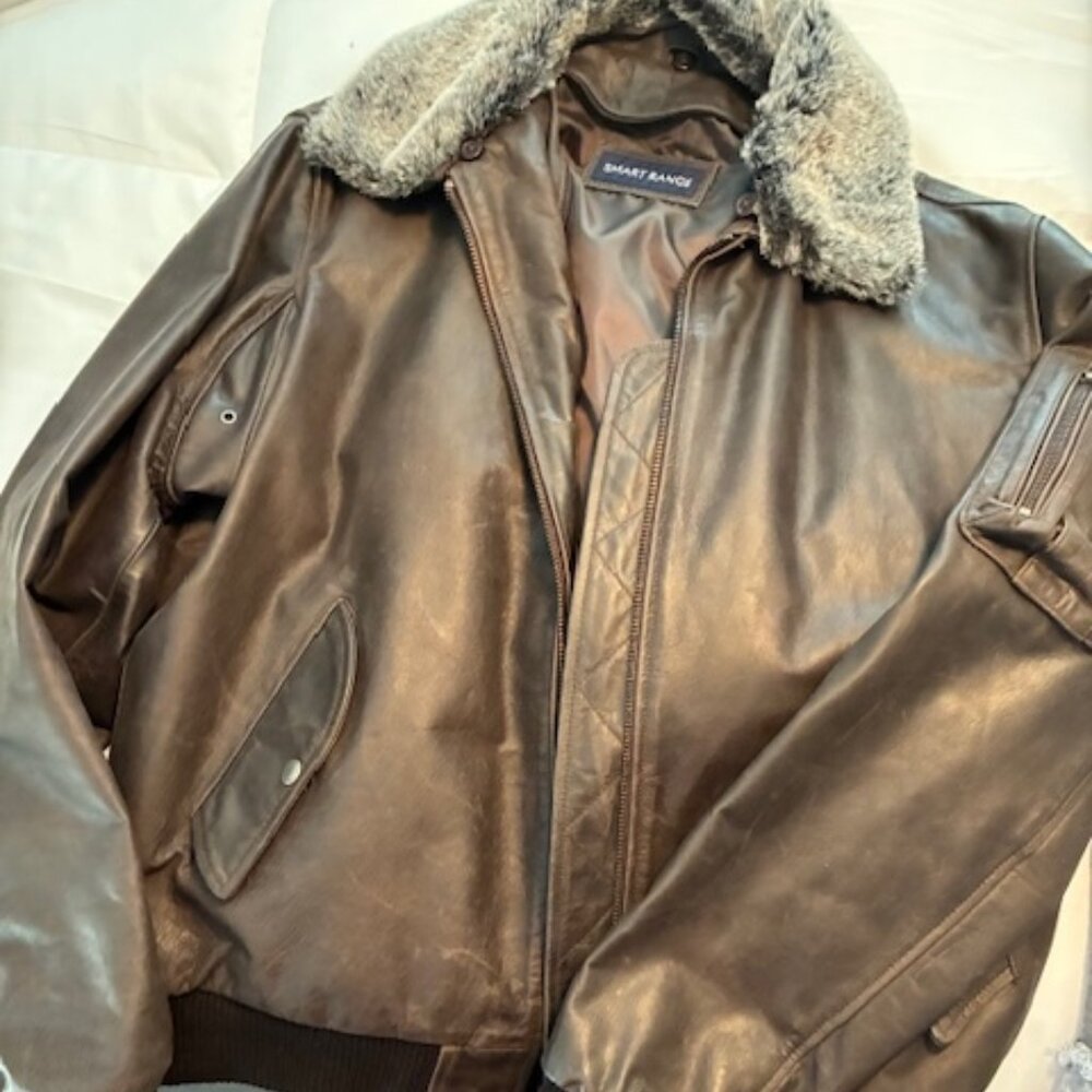 Beautiful Men's Leather Coat